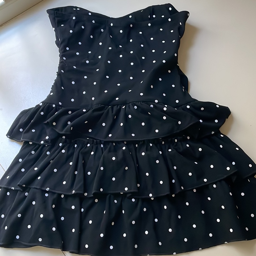 Black Polka Dot Halter Dress - Picture 5 of 8